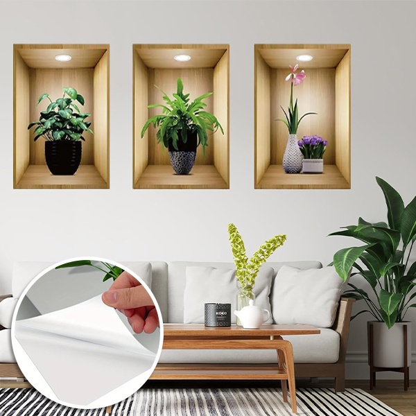 3D ukrasne naljepnice za zid (3 kom) | VASUART
