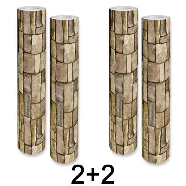 2x 1+1 GRATIS Samoljepljivi 3D zidni panel s uzorkom cigle | WALLCORWRAP