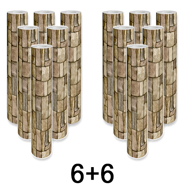 6x 1+1 GRATIS Samoljepljivi 3D zidni panel s uzorkom cigle | WALLCORWRAP