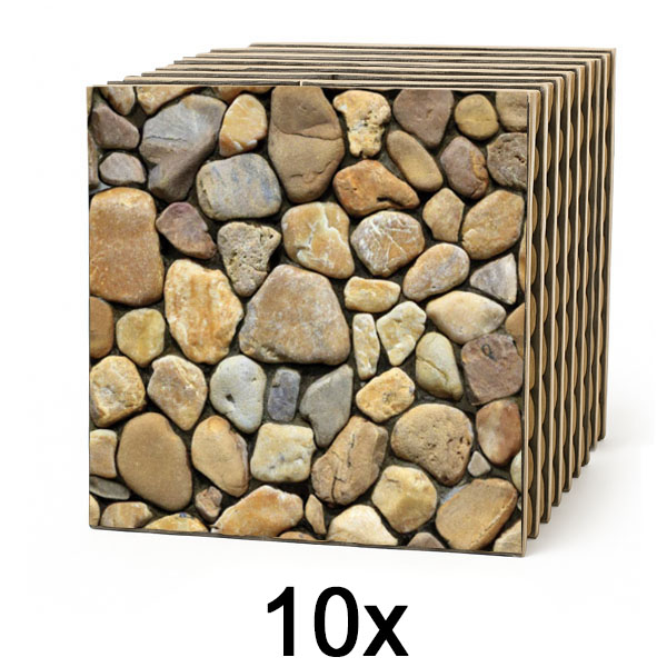 1x 3D zidne pločice s efektom kamena – odlijepi i zalijepi | STONEBLOCKS