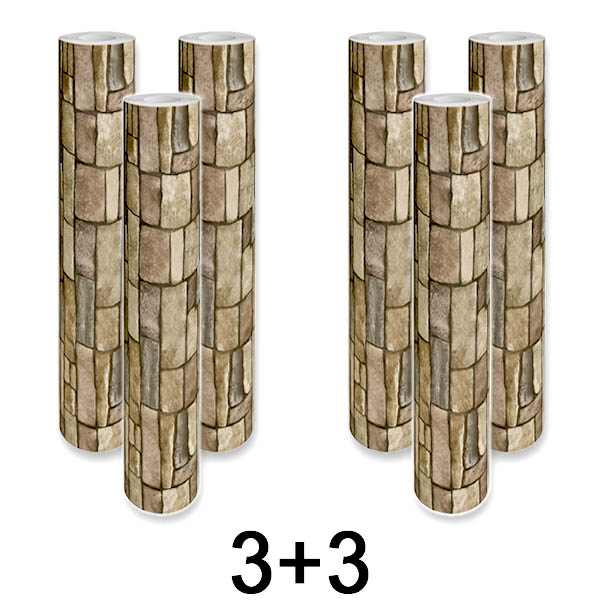 3x 1+1 GRATIS Samoljepljivi 3D zidni panel s uzorkom cigle | WALLCORWRAP