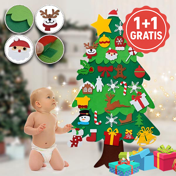 Filcana božićna jelka s ukrasima | FELTPINETREE