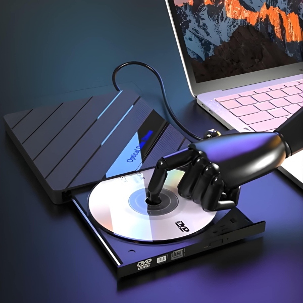 Vanjski DVD pogon + 4-portni USB hub s čitačem SD kartica i USB-C priključkom | LAPDISC